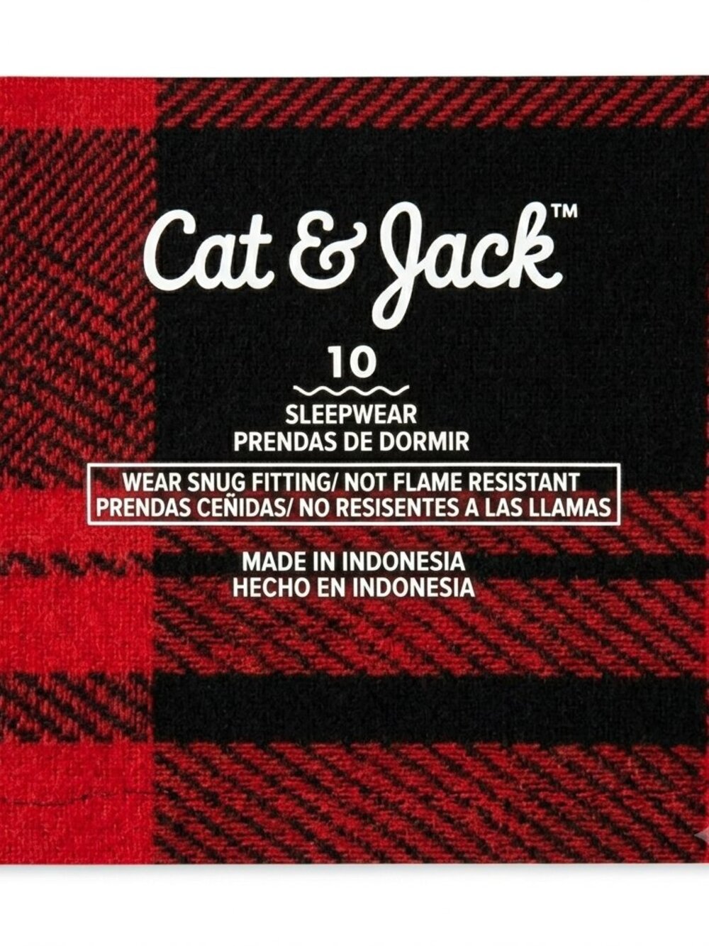 Cat & Jack Boys Red and Black Plaid Long Sleeve Pyjama Top 10 - Picture 3 of 6